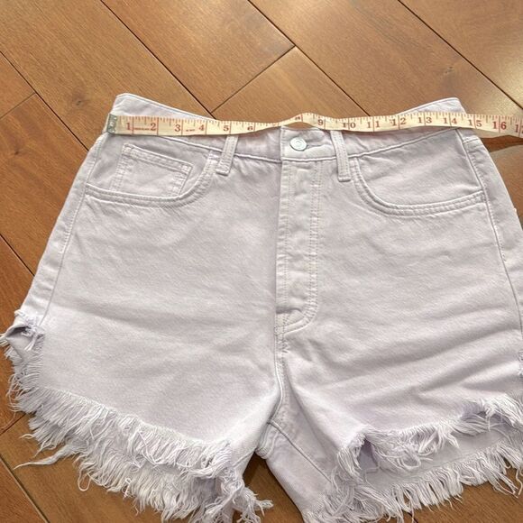 NWT 7 For All Mankind Easy Ruby Cut Off Jean Short- Lavender Size 29 - Picture 10 of 13